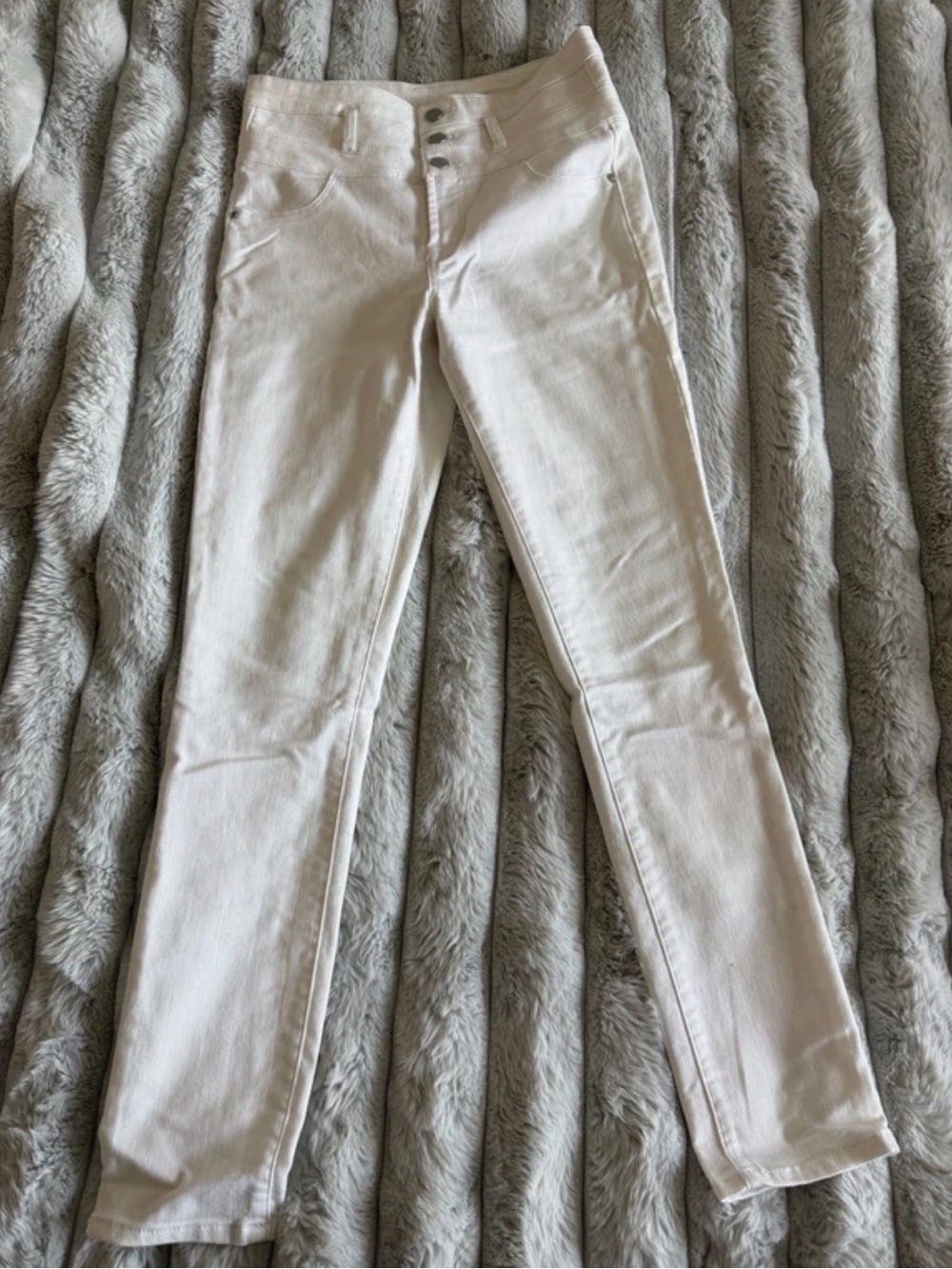 refuge White Skinny High-Rise Jeans